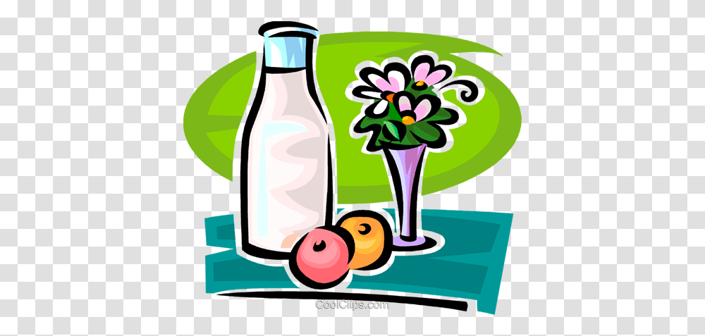 Jar Of Milk Flowers And Fruit Royalty Free Vector Clip Art, Beverage, Drink, Dairy, Label Transparent Png