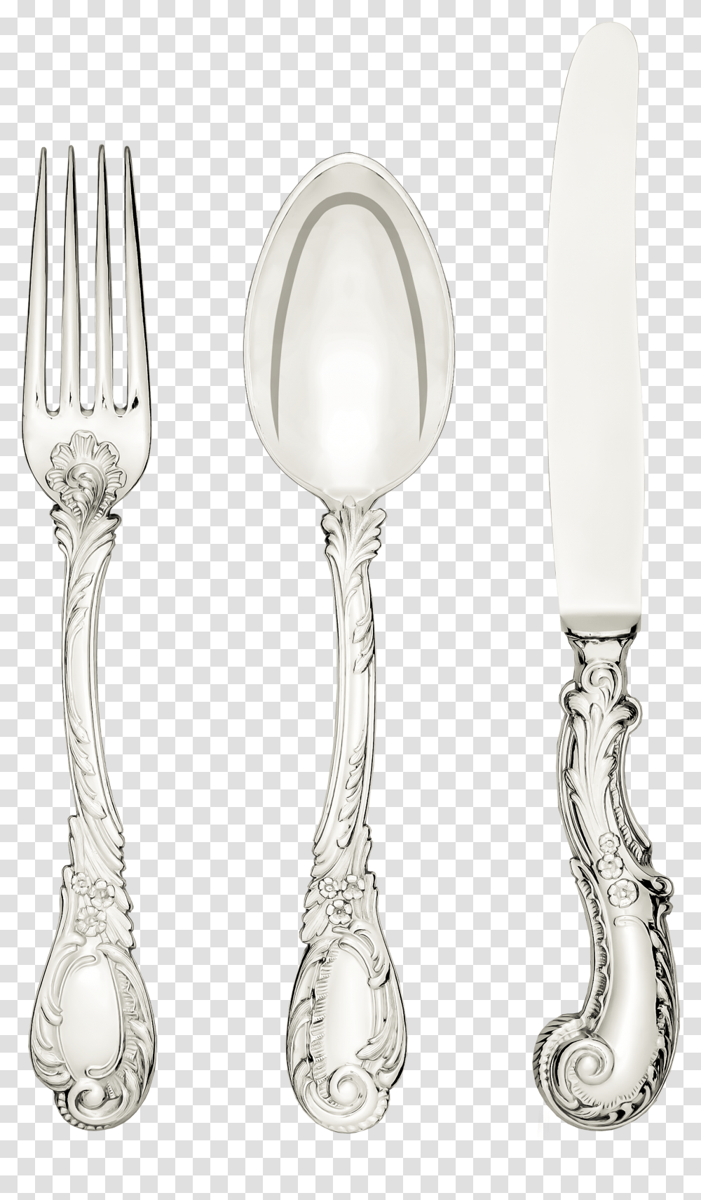 Jarosinski Amp Vaugoin Hand Forged Silver Cutlery Design Fork, Glass, Spoon, Goblet Transparent Png