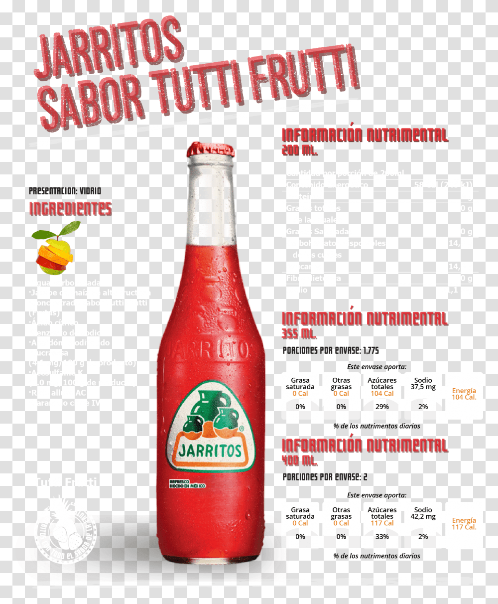 Jarritos Tamarind, Label, Ketchup, Food Transparent Png