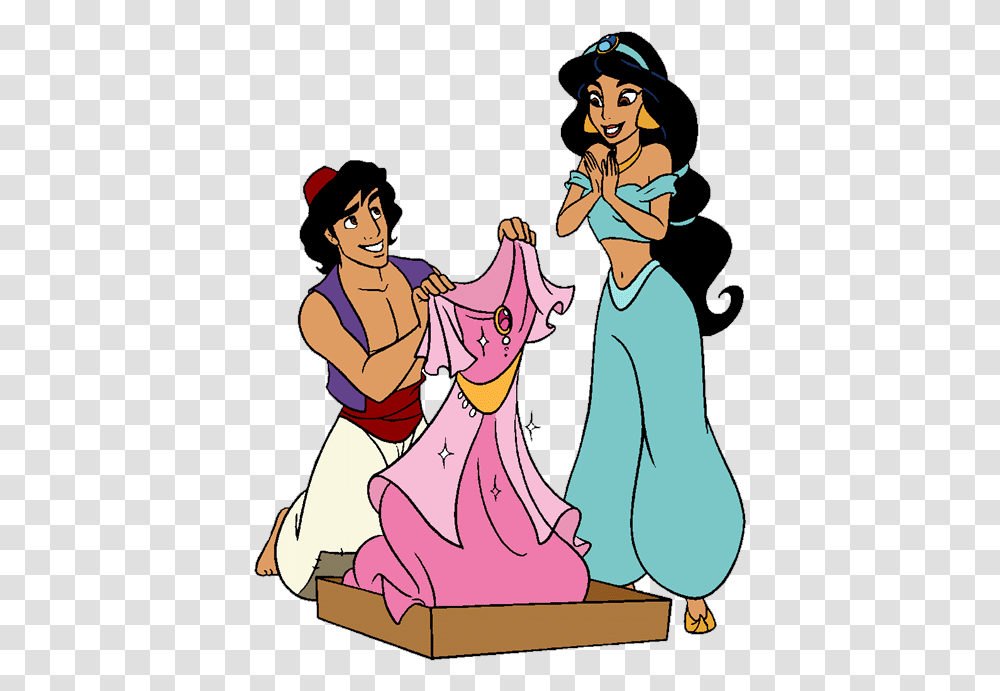 Jasmine And Aladdin Gifte Clipart, Dance Pose, Leisure Activities, Performer Transparent Png
