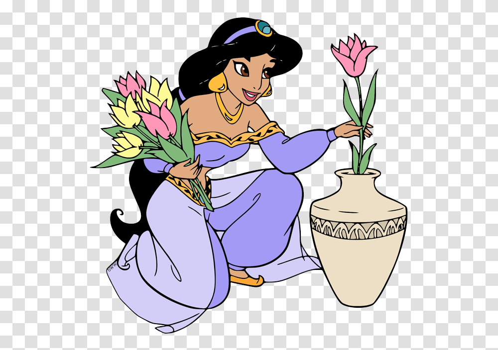 Jasmine Arranging Flowers Princess Jasmine Coloring Pages, Plant, Blossom, Person, Human Transparent Png