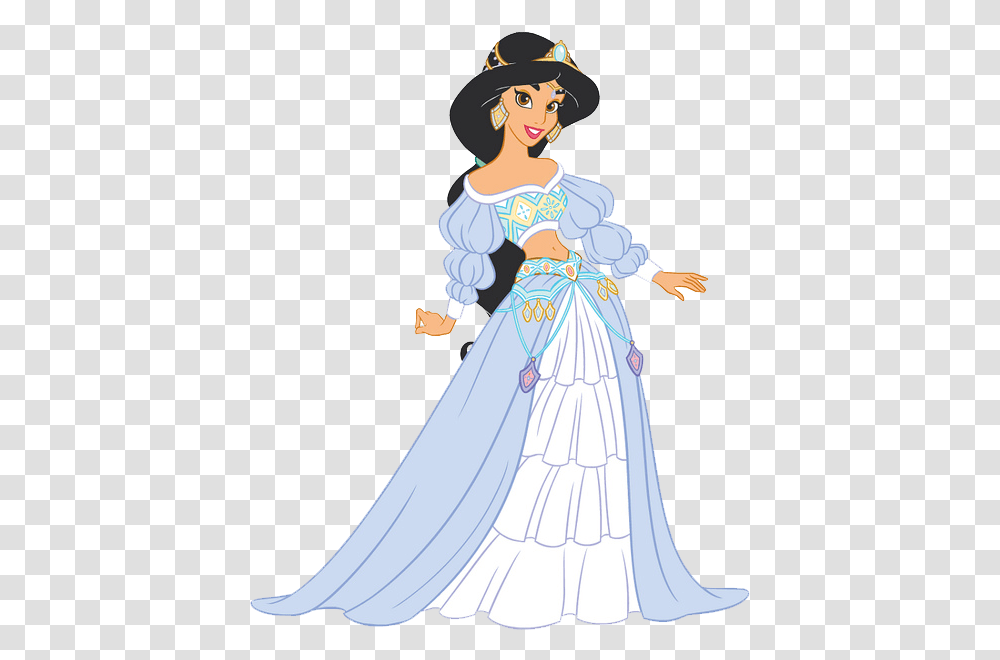 Jasmine Disney Dress Blue, Person, Female, Gown Transparent Png
