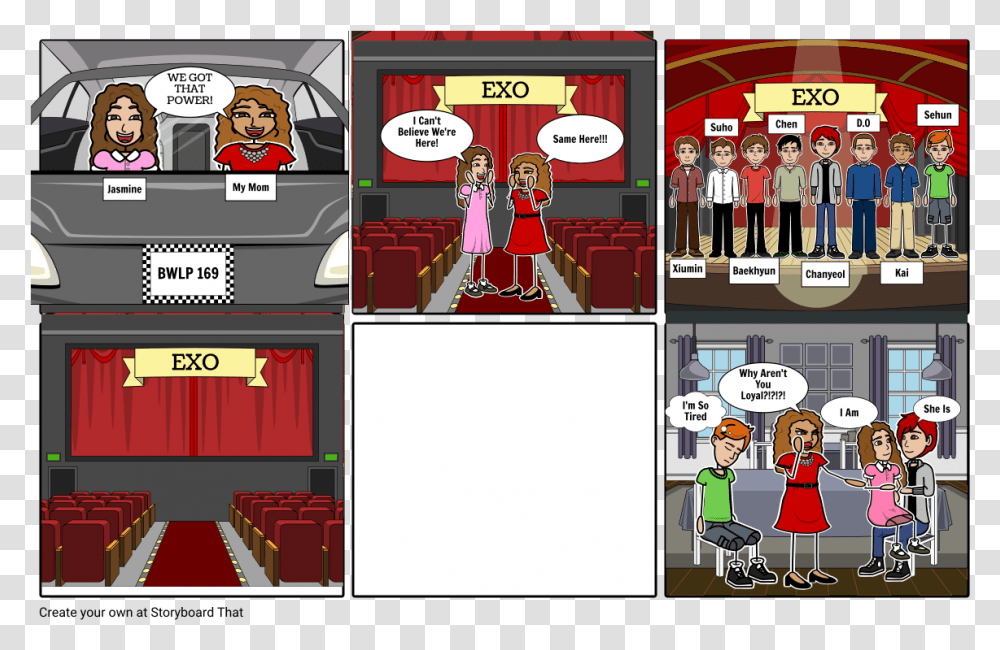 Jasmine Exo Concert Storyboard By 4a183b3f Cartoon, Comics, Book, Person, Human Transparent Png