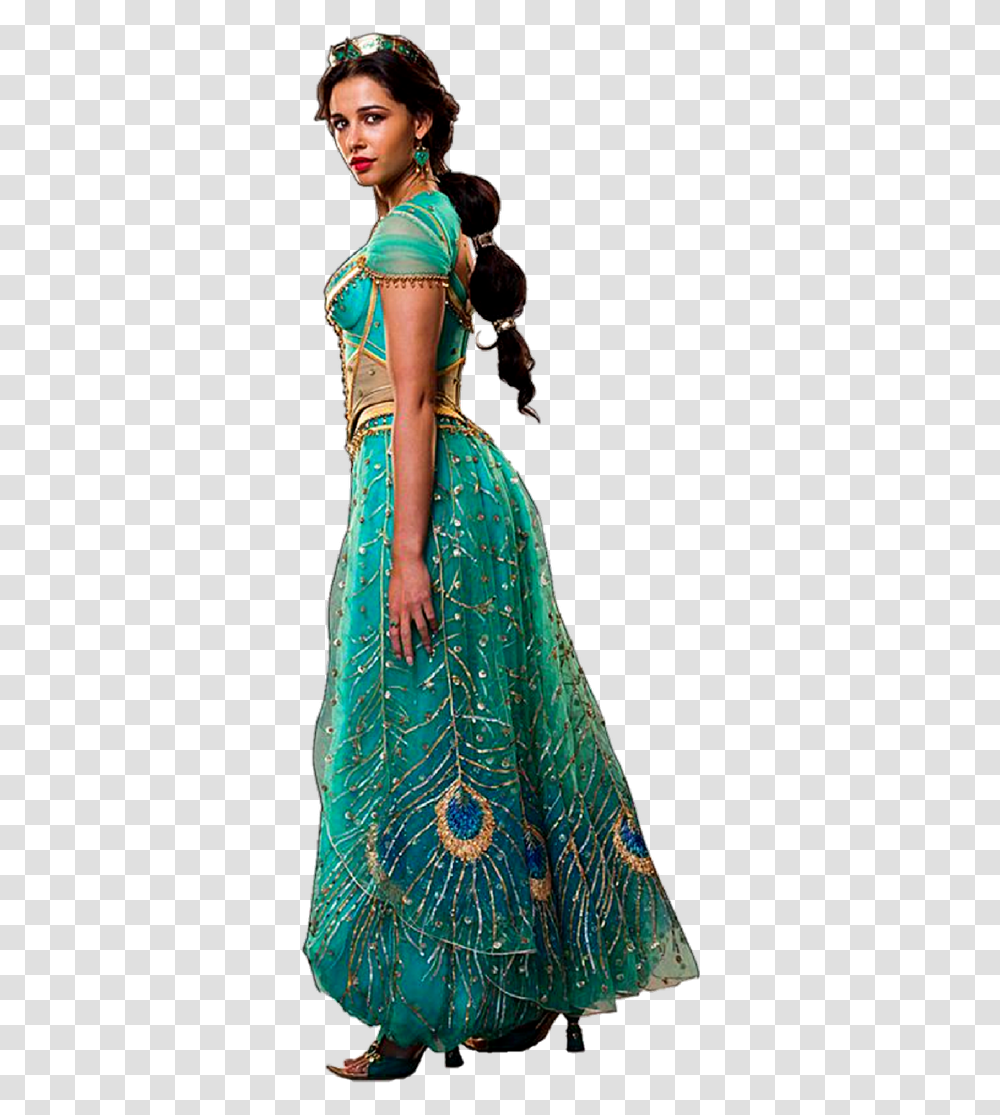 Jasmine From Aladdin 2019, Sari, Silk, Female Transparent Png