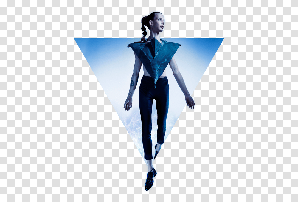 Jasna Rok Annunaki Triangle Fashion Blue, Person, Advertisement, Poster Transparent Png