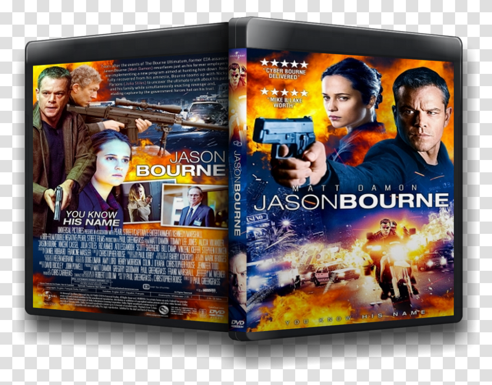Jason Bourne Dvd Cover, Person, Human, Disk, Weapon Transparent Png