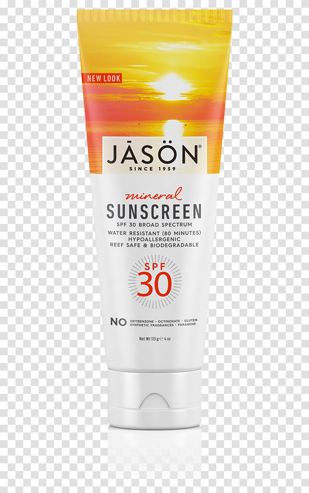 Jason Mineral Sunscreen Broad Spectrum Spf, Cosmetics, Bottle, Lotion Transparent Png