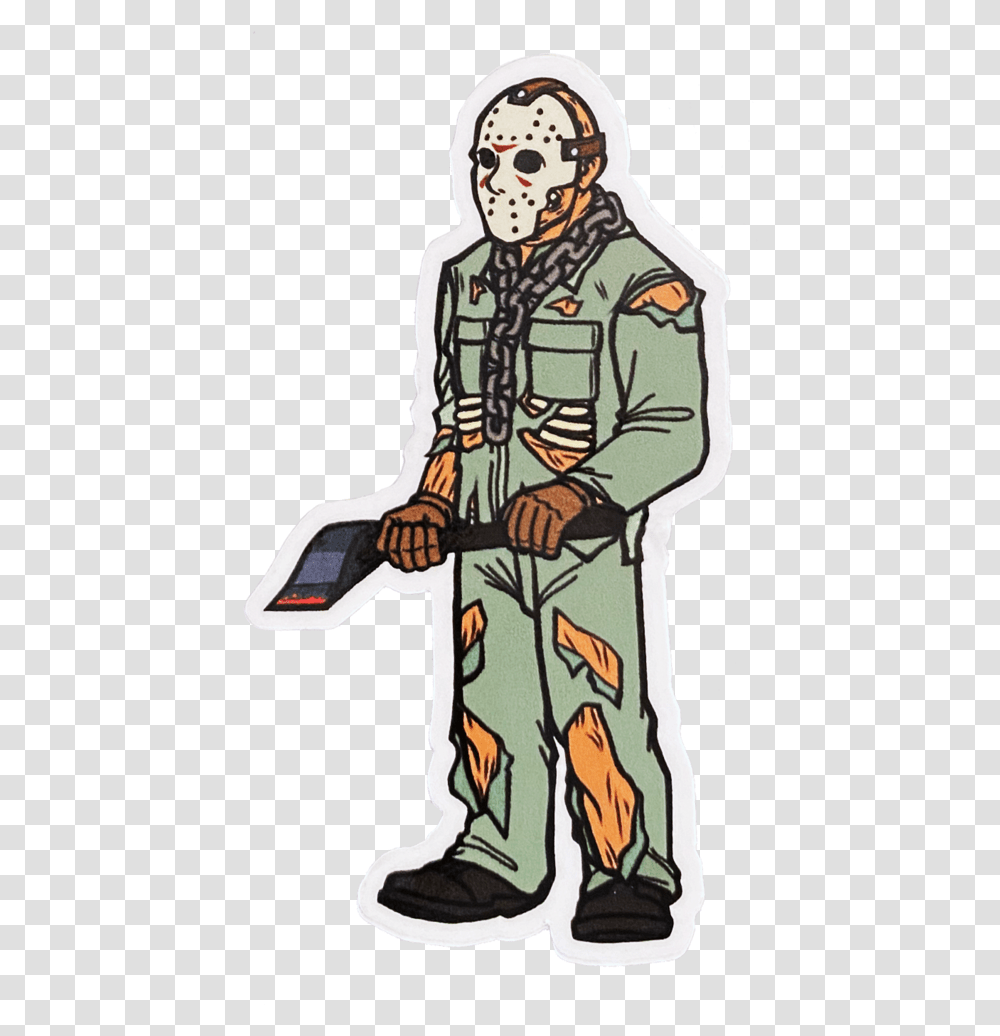 Jason Voorhees Part 7 Sticker Fictional Character, Person, Leisure Activities, Bird, Bagpipe Transparent Png