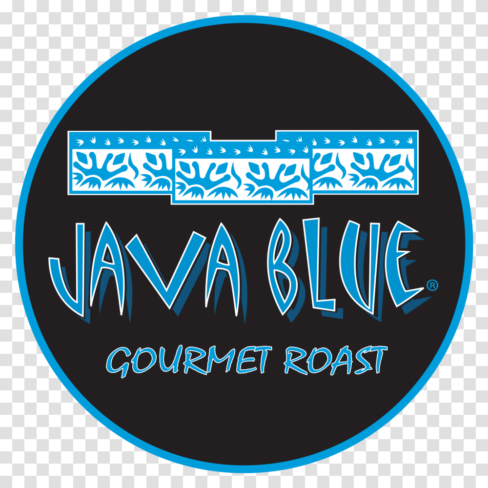 Java Blue Coffee Circle, Label, Logo Transparent Png