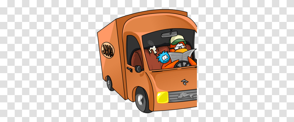 Java Delivery Truck Club Penguin Wiki Fandom Club Penguin In A Car, Vehicle, Transportation, Van, Caravan Transparent Png