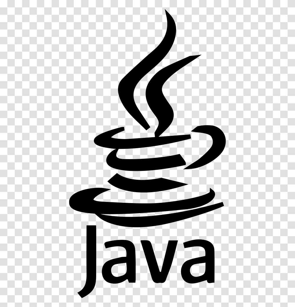 Java Java Logo Black, Spiral, Coil, Calligraphy Transparent Png