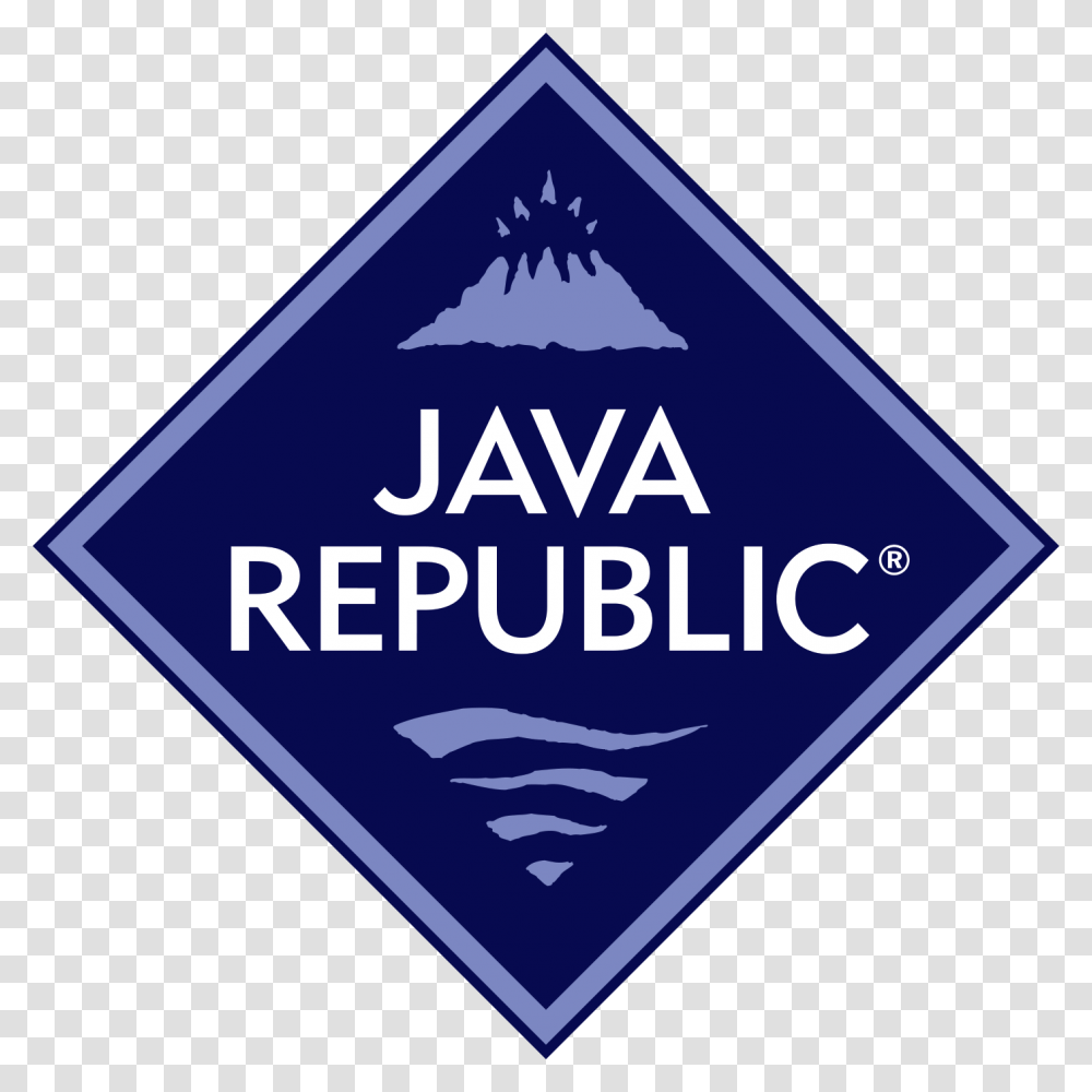 Java Republic Coffee Company, Sign, Road Sign, Label Transparent Png