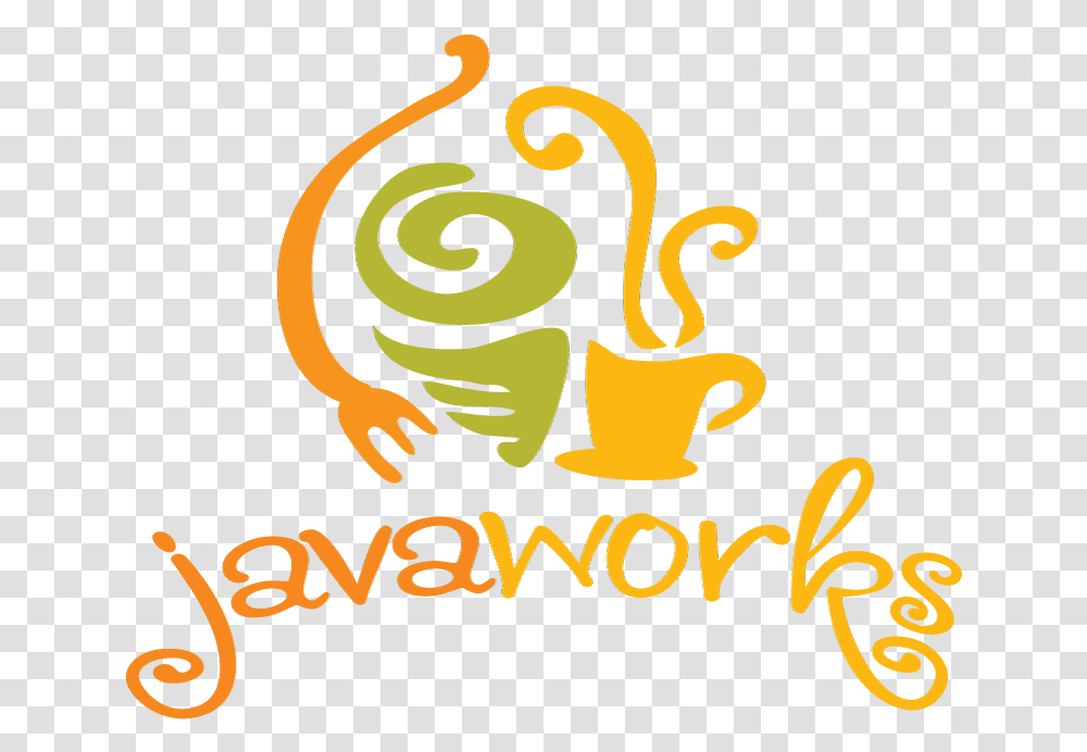 Java Works Calligraphy, Alphabet, Coffee Cup, Label Transparent Png