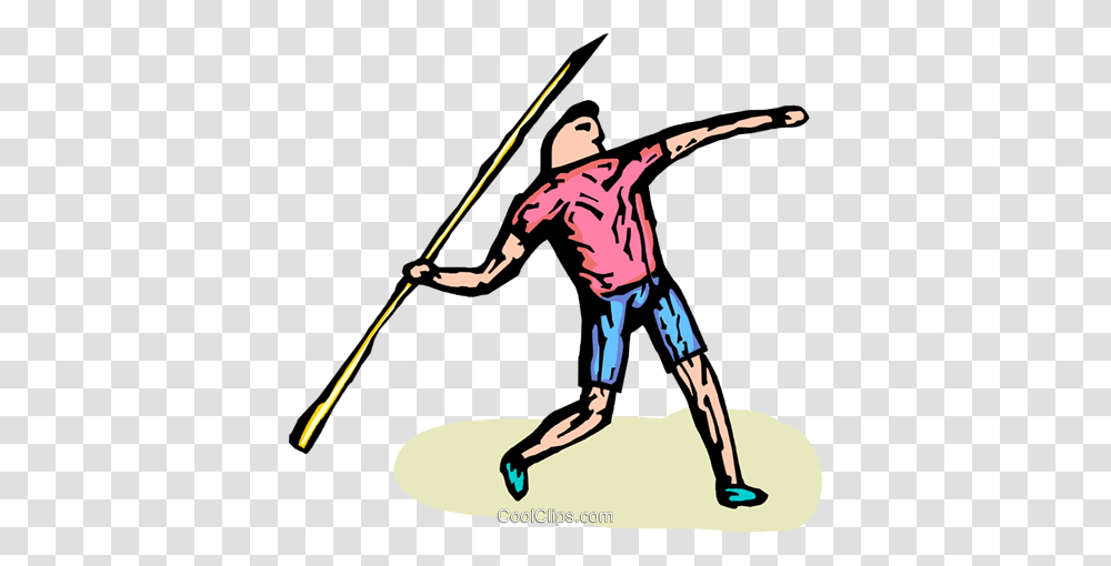 Javelin Thrower Royalty Free Vector Clip Art Illustration, Person, Bow, People, Sport Transparent Png