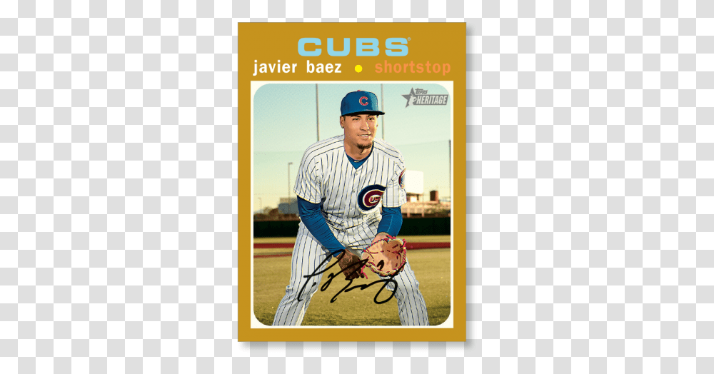 Javier Baez 2020 Topps Heritage Baseball Base Cards Edwin Encarnacion, Person, People, Sport Transparent Png