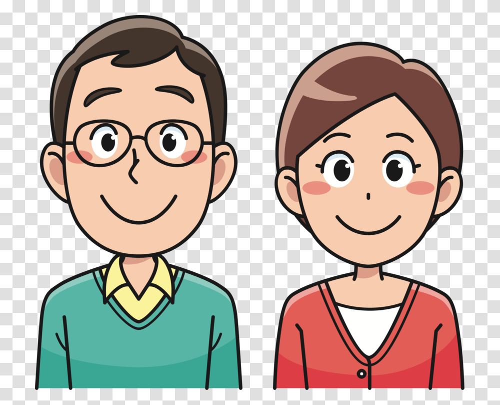 Jawanimated Cartoonfacial Expression Husband And Wife Clipart, Face, Female, Dating, Crowd Transparent Png