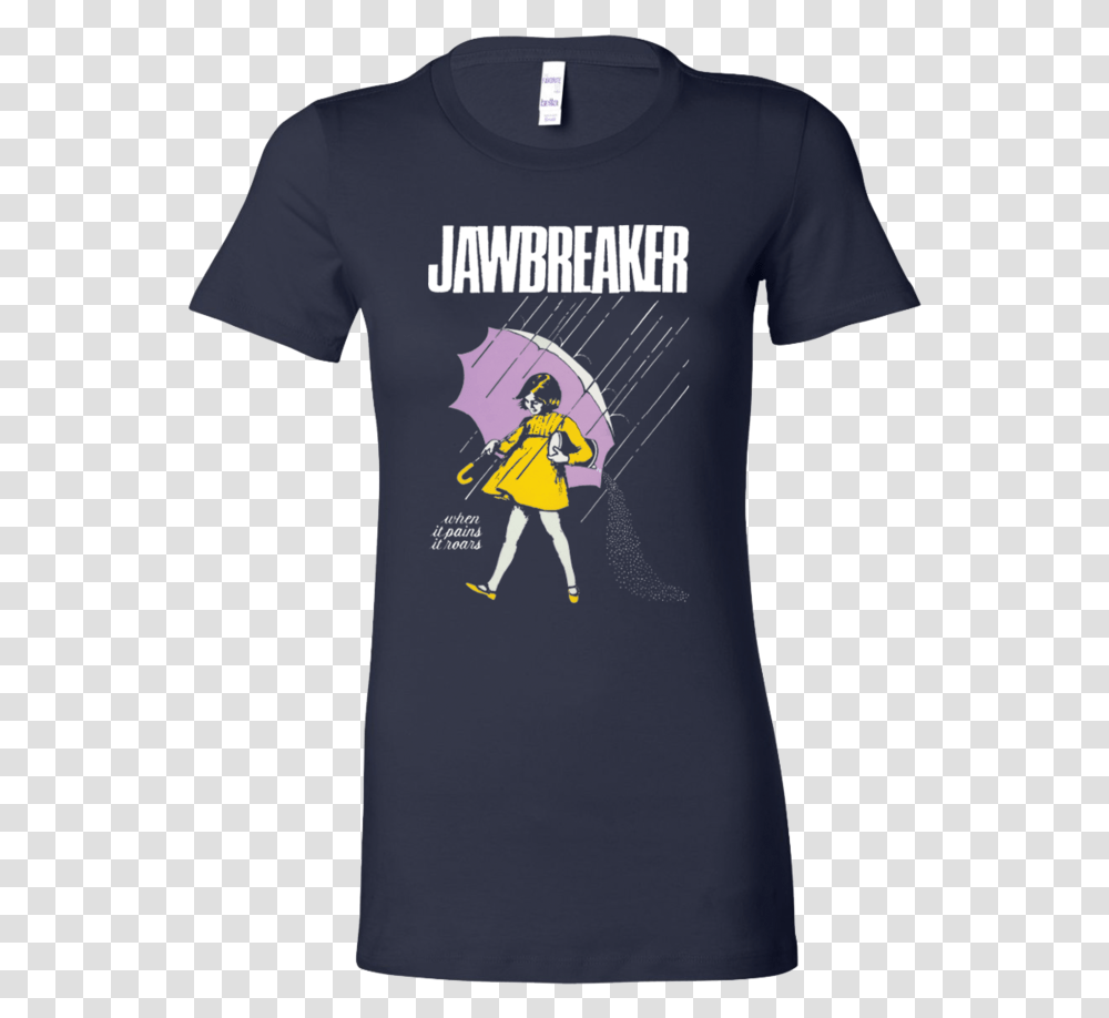Jawbreaker Salt Girl Womens Navy Tee, Apparel, T-Shirt, Person Transparent Png