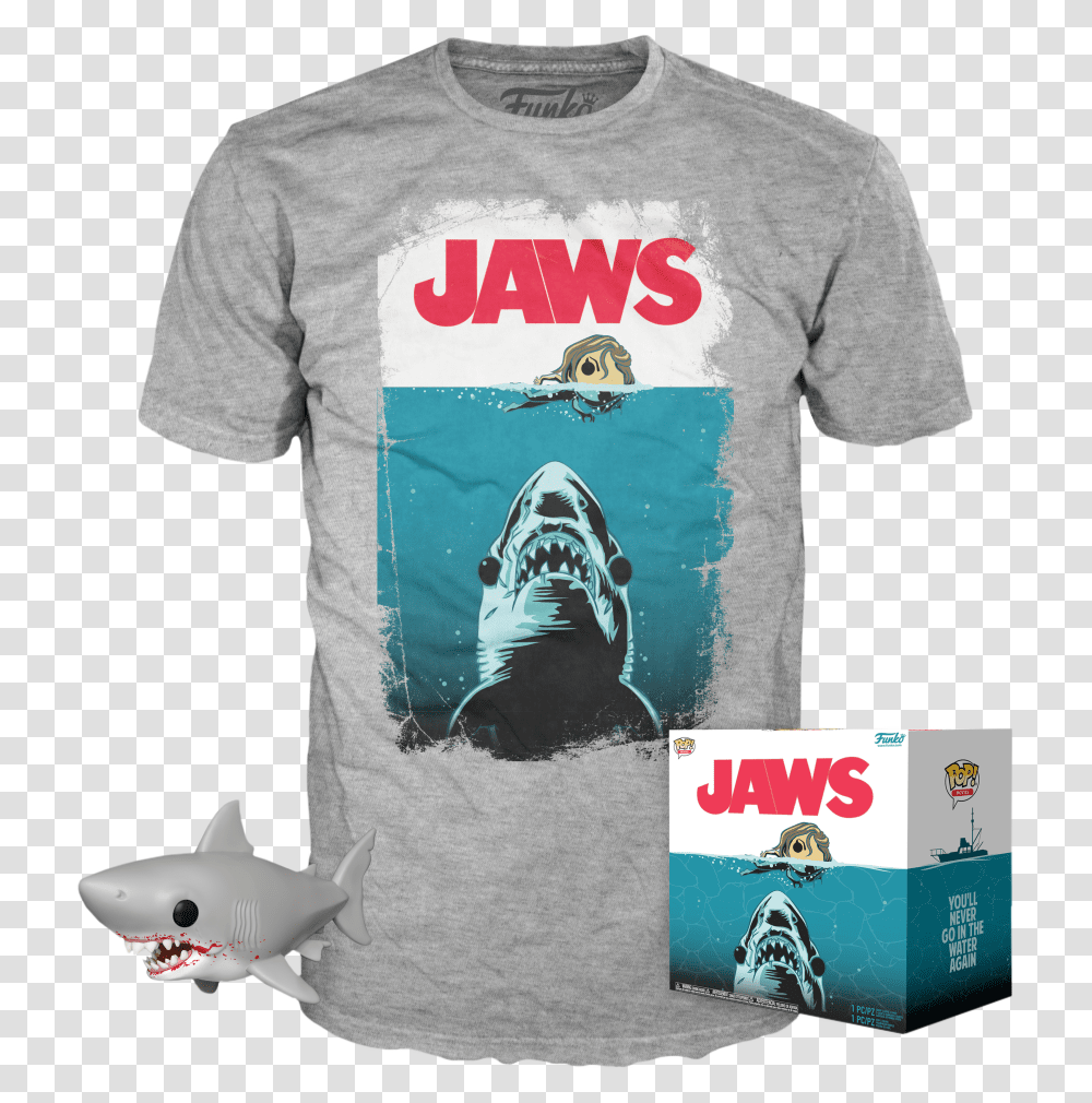 Jaws Funko Pop Shirt, Apparel, T-Shirt, Person Transparent Png