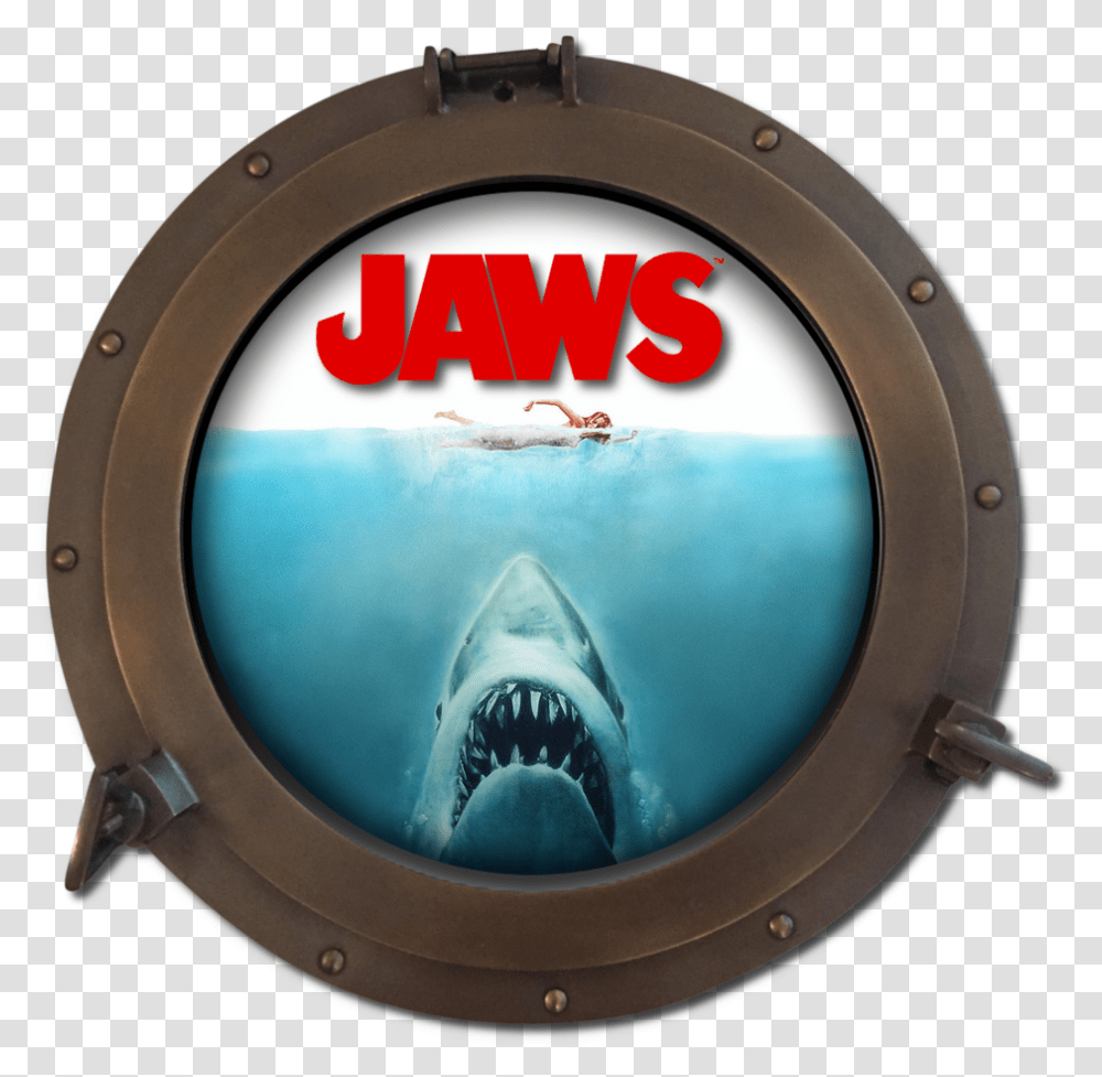 Jaws Poster, Window, Porthole, Clock Tower, Architecture Transparent Png
