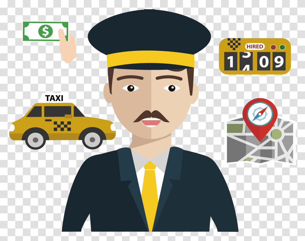 Таксист мультяшный