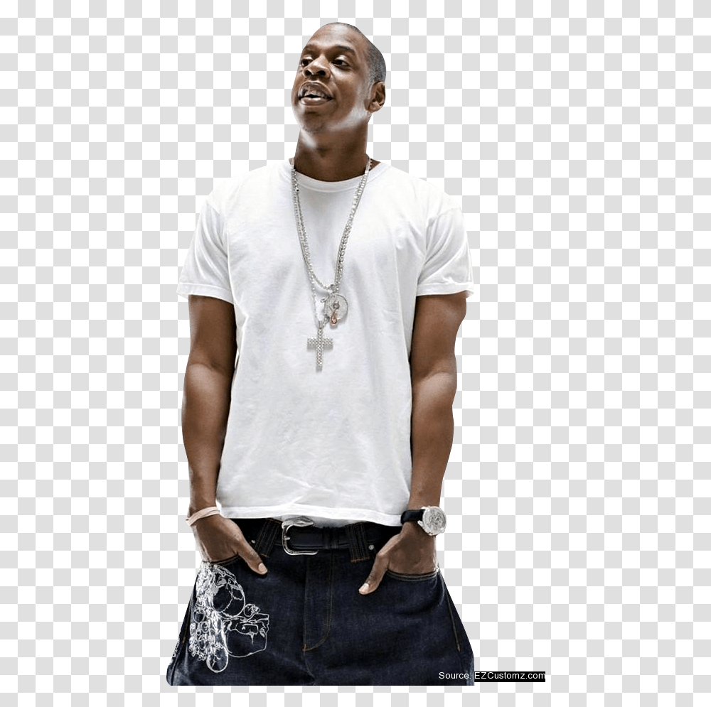 Jay Z Hip Hop Rap Music Singer Rapper With White T, Pendant, Person, Human, Necklace Transparent Png