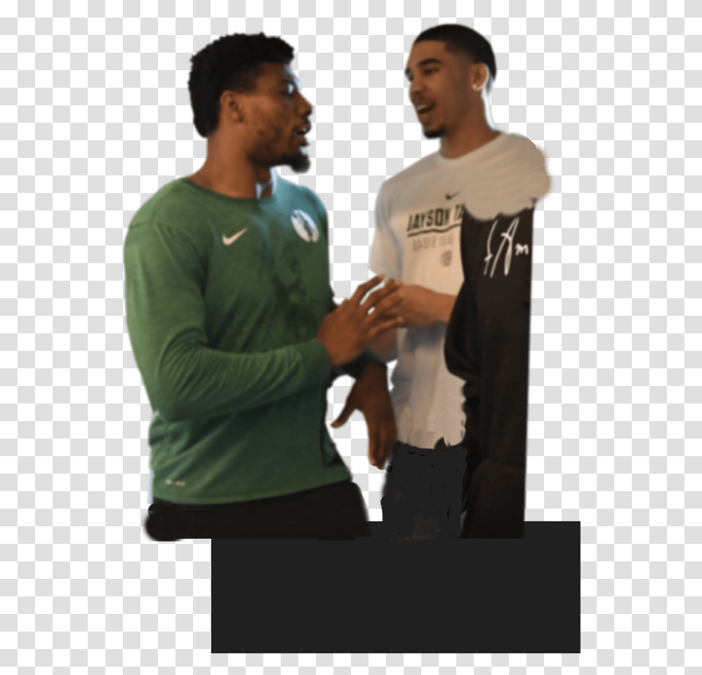 Jayson Tatum And Marcus SmartData Src Https Poster, Apparel, Sleeve, Person Transparent Png