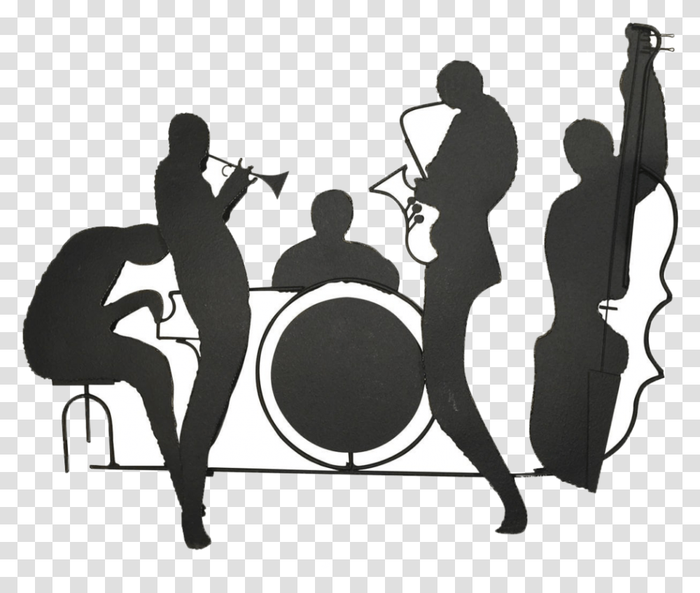 Jazz Band Musical Ensemble Big Band Musician Jazz Band Art Deco, Audience, Crowd, Person, Speech Transparent Png