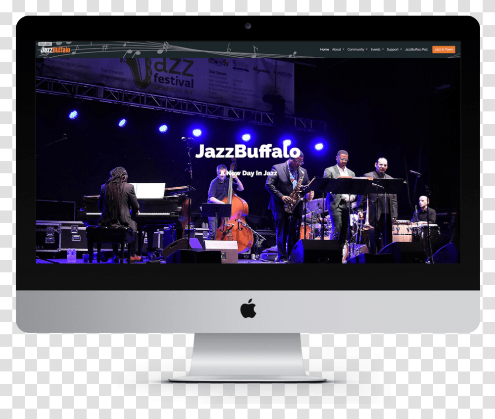 Jazz Buffalo Website Home Screen Led Backlit Lcd Display, Person, Monitor, Electronics, Lighting Transparent Png