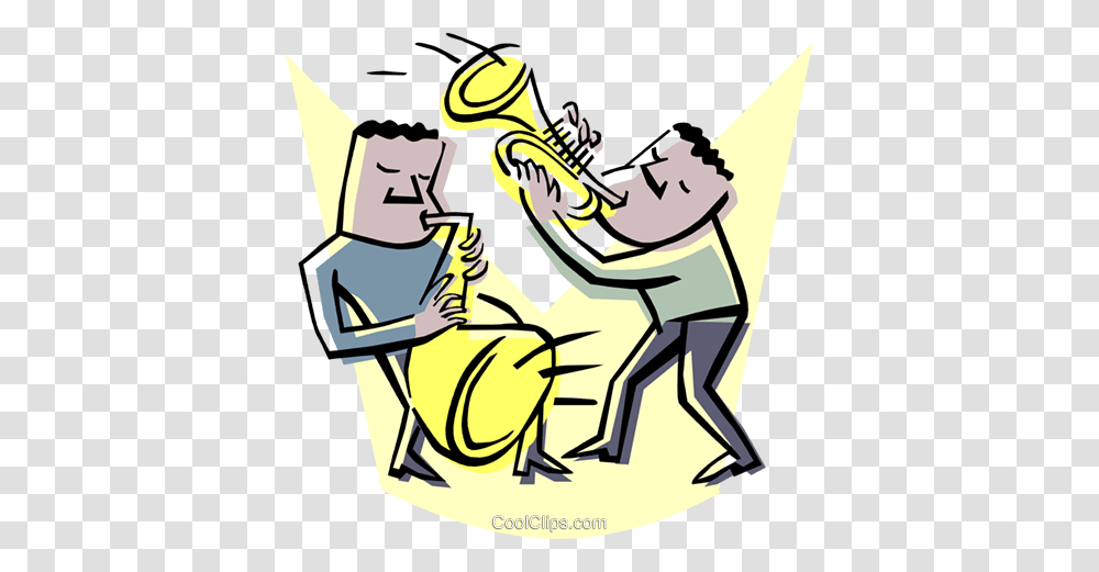 Jazz Musicians Royalty Free Vector Clip Art Illustration, Musical Instrument, Horn, Brass Section, Photography Transparent Png