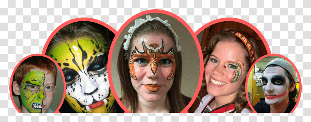 Jazzi Services Face Painting Banner Masquerade Ball, Person, Head, Crowd, Smile Transparent Png