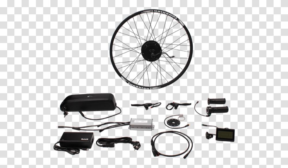Jb 92q 350w Electric Bike Wheel Hub Motor Conversion Electric Bicycle, Spoke, Machine, Alloy Wheel, Tire Transparent Png
