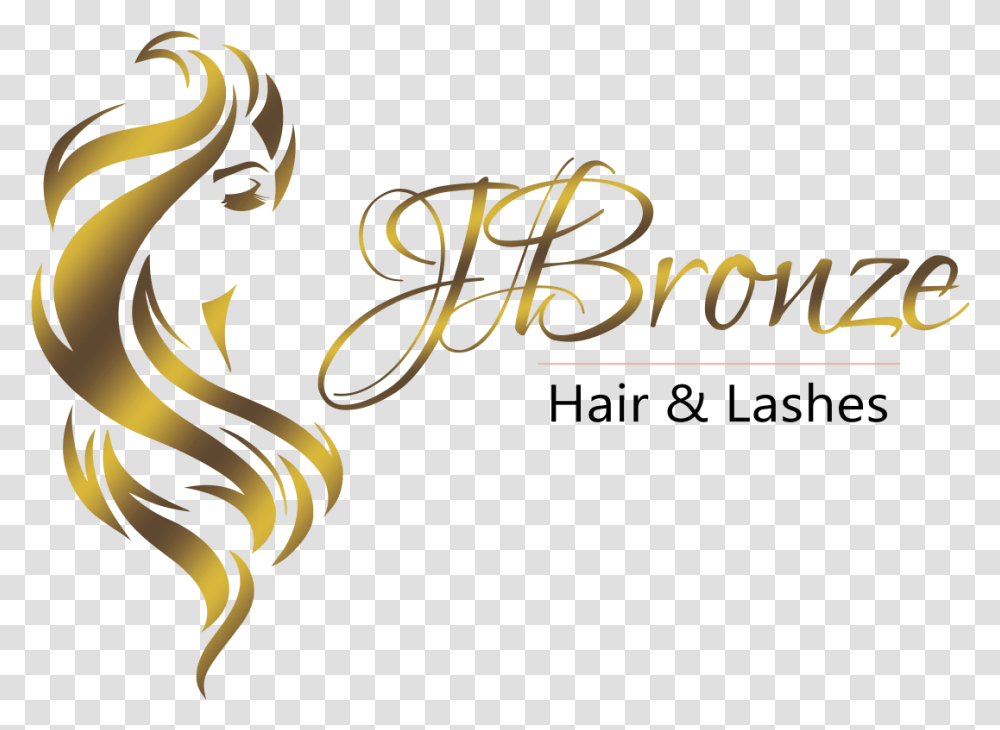 Jbronze Hair And Lashes Gold Hair Logo, Graphics, Art, Text, Floral Design Transparent Png
