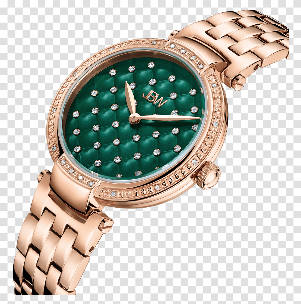 Jbw Gala J6356b Rose Gold Diamond Watch Angle 0700c7db, Wristwatch Transparent Png