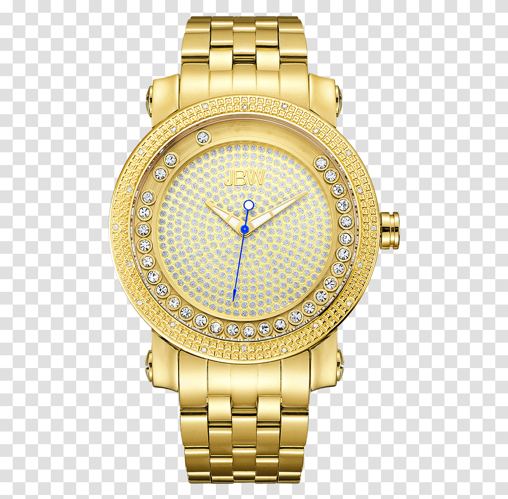 Jbw Hendrix J6338b Gold Gold Diamond Watch Front Stainless Steel J6338b Watch, Wristwatch, Clock Tower, Architecture, Building Transparent Png