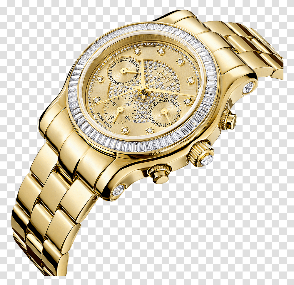 Jbw Laurel J6330a Gold Gold Diamond Watch Angle Analog Watch, Wristwatch, Ring, Jewelry, Accessories Transparent Png