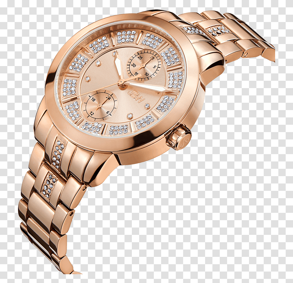 Jbw Lumen J6341e Rosegold Rosegold Diamond Watch Angle Analog Watch, Wristwatch Transparent Png