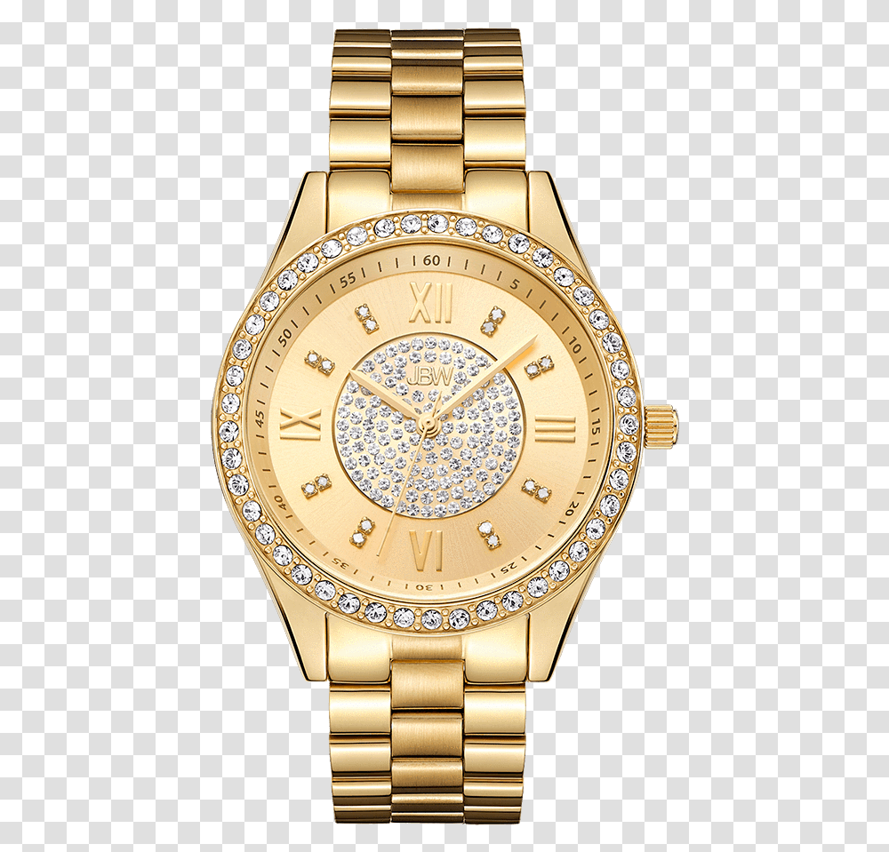 Jbw Mondrian J6303b Gold Gold Diamond Watch Bracelet Wbd1120 Bb0930 Tag Heuer, Wristwatch, Clock Tower, Architecture, Building Transparent Png