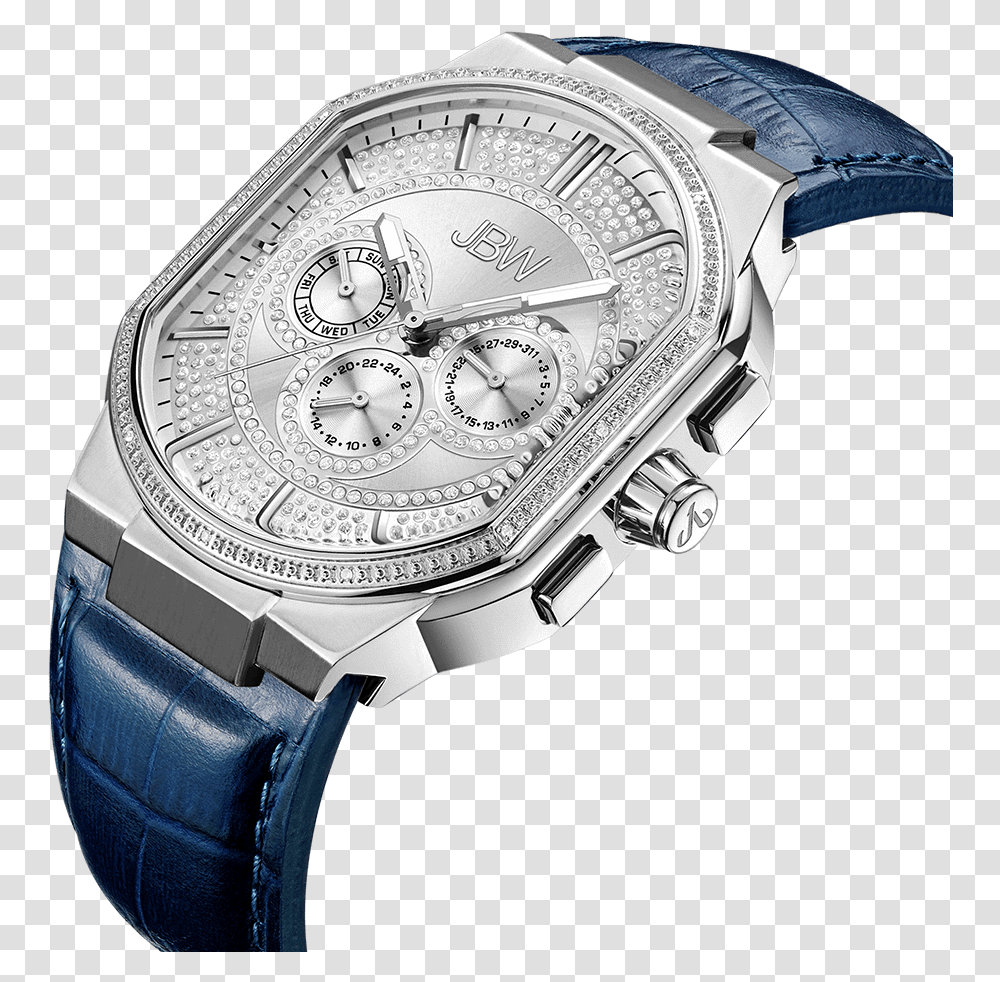Jbw Orion J6342a Stainless Steel Navy Leather Diamond Jbw Orion, Wristwatch Transparent Png