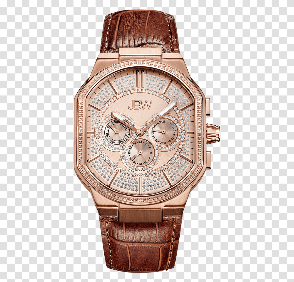 Jbw Orion J6342c Rosegold Brown Leather Diamond Watch Jbw Orion, Wristwatch, Clock Tower, Architecture, Building Transparent Png