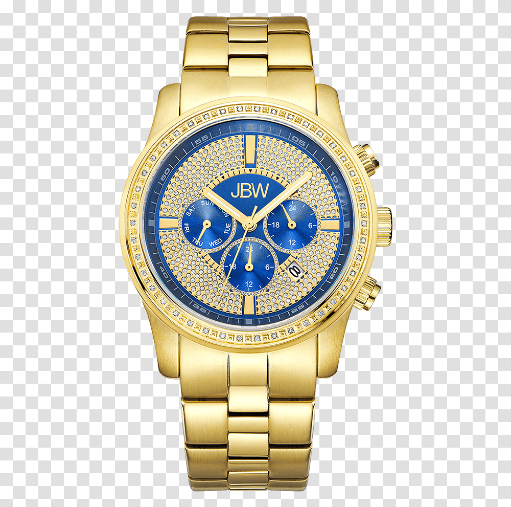 Jbw Vanquish J6337e Gold Gold Diamond Watch Front, Wristwatch, Clock Tower, Architecture, Building Transparent Png