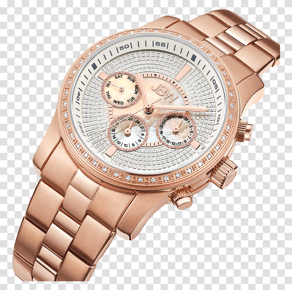Jbw Vixen J6327c Rosegold Rosegold Diamond Watch Angle Analog Watch, Wristwatch Transparent Png