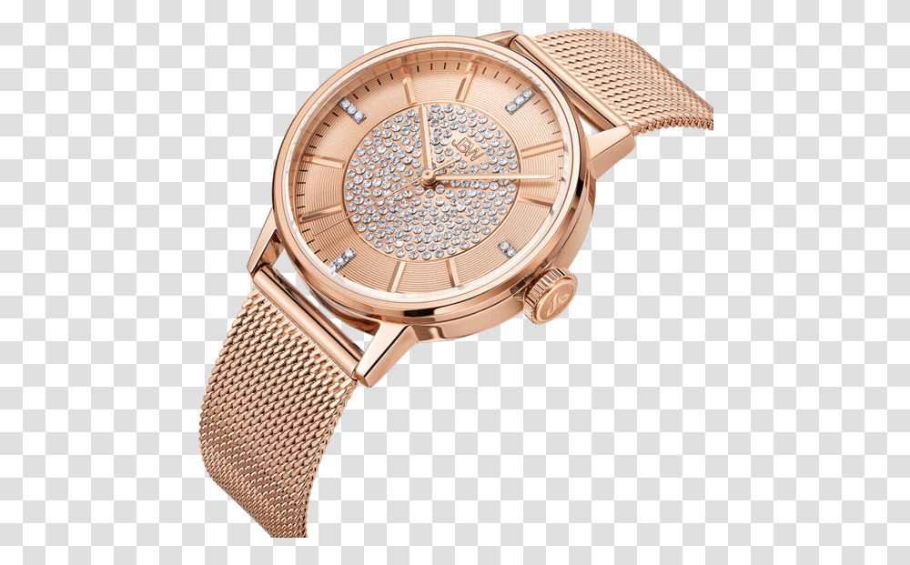 Jbw Women's Diamond Rose Gold Watch, Wristwatch Transparent Png