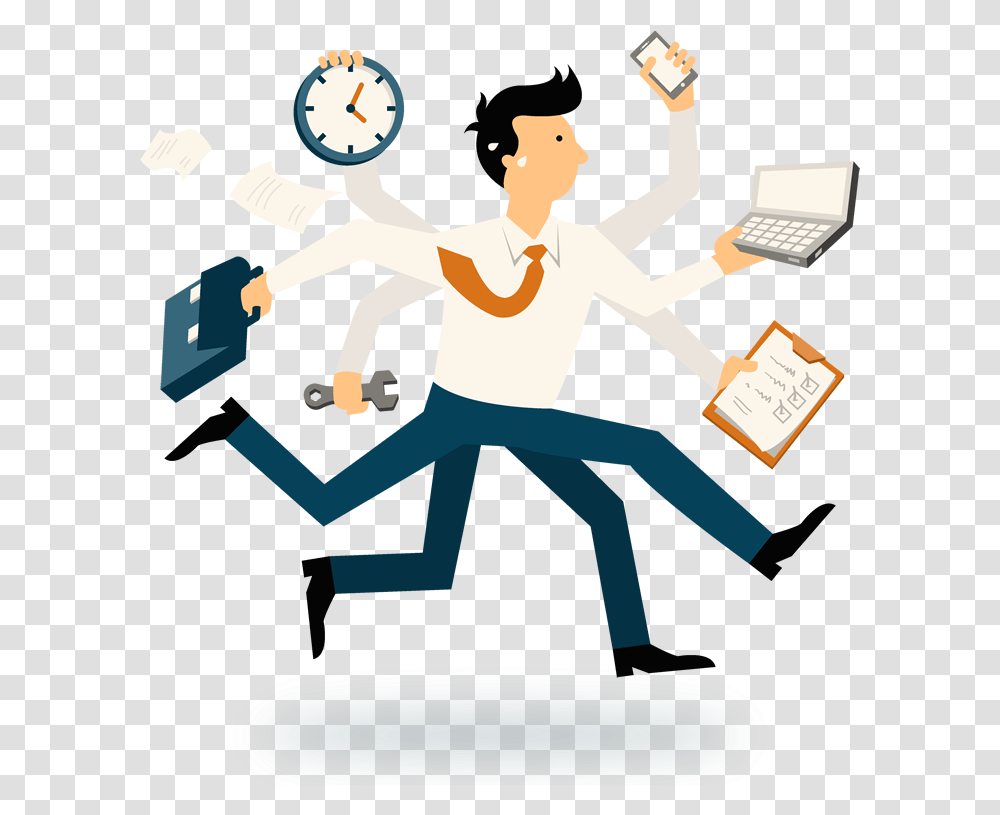 Jd Solutions Moving Your Busy Man, Person, Clock Tower, Juggling Transparent Png