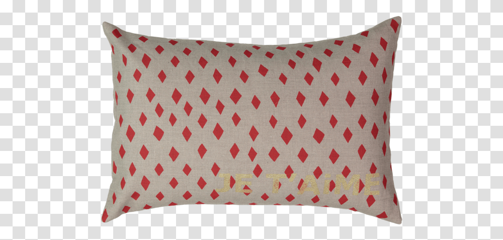 Je T Aime Carte Cushion With Red Diamond In Coconut Cushion, Pillow, Rug Transparent Png