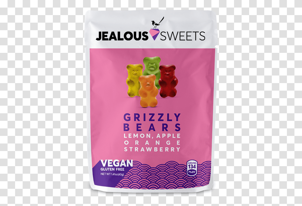 Jealous Sweets Grizzly Bears 125g Gummy Bear, Advertisement, Poster, Flyer, Paper Transparent Png