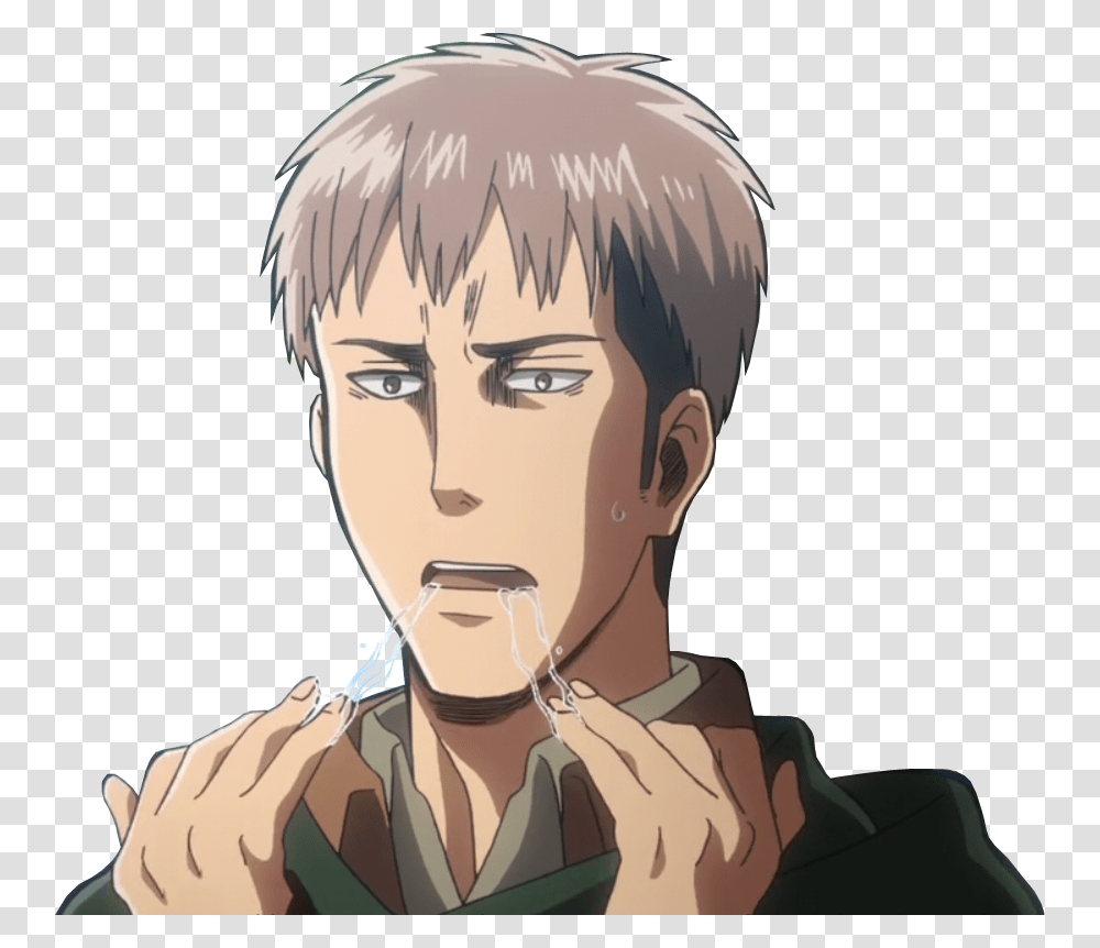 Jean Kirschtein Eren Yeager Hair Face Facial Expression Attack On Titan Valentines Card, Helmet, Apparel, Person Transparent Png