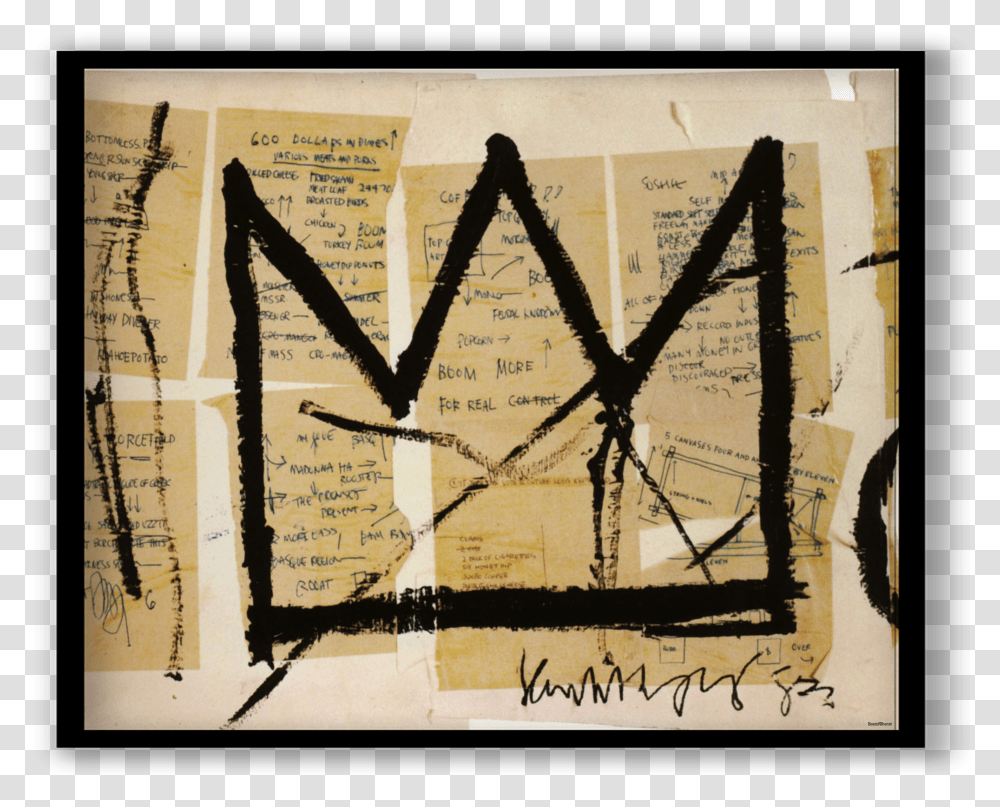 Jean Michel Basquiat Art Crown Transparent Png