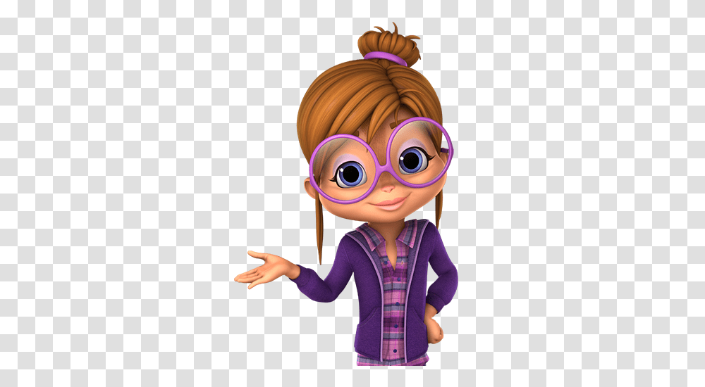Jeanette From Alvinnn And The Chipmunks Nick, Doll, Toy, Person, Glasses Transparent Png