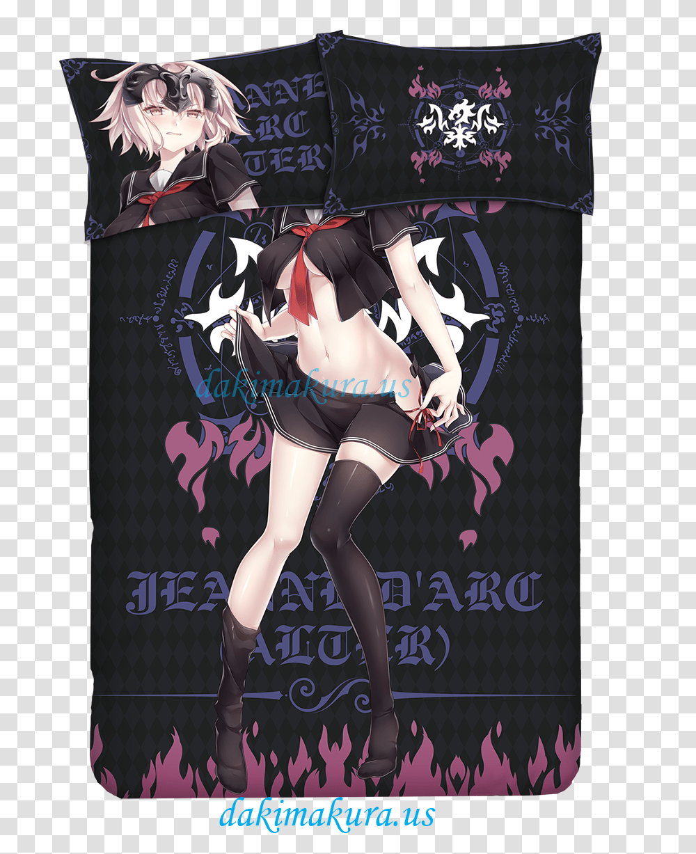 Jeanne D Arc Fate Grand Order Anime 4 Pieces Bedding Bed Sheet, Comics, Book, Manga, Person Transparent Png