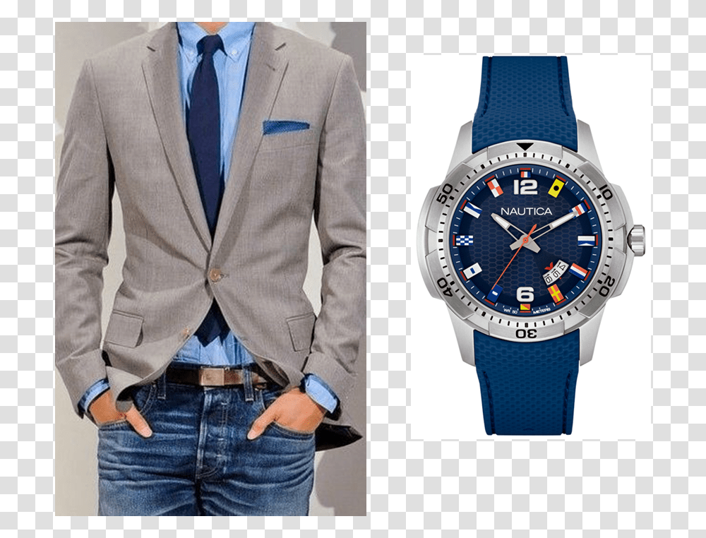 Jeans And Suit Jackets, Wristwatch, Person, Human Transparent Png